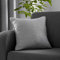 Fusion - Silver Cushion (43 x 43cm) - Filling Included - Piped Edge - Matching Curtains Available - Silver Grey Cushion with Cover Included/Cushion Insert - Strata Collection