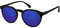 La Optica B.L.M. Sonnenbrille Herren Damen UV400 Rund Retro - Gummiert Braun (Gläser: Blau verspiegelt)