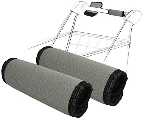 2X Premium Hygieneschutz Einkaufswagengriff mit Klettverschluss Wiederverwendbar Hygienegriff für Einkaufswagen 16 x 13 cm als Virenschutz Einkaufshelfer Neoprenhülle