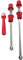 Bike Skewer, Bicycle Quick Release Skewer, Aluminum Alloy Bike Wheel Hub Skewers, Safety Anti Theft Bike Wheel Locking Security, Wheel Locking Security for Mountain Road Bike Cycling Skewer Set (Red)