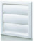 Vents 100 mm White Plastic Gravity Wall Grille with Non-Return Shutter and 4 inch Round Spigot for Bathroom Kitchen Cooker Hood Extractor Fan Ducting Air Hose Wall Ventilation