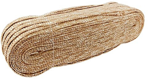 50M Wheat Straw Weaving Rattan Home DIY Handmade Weaving Crafts Decoration Knit and Repair Chair Table Basket Tool (Width:8MM)