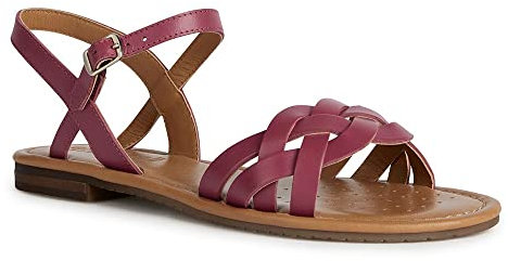 Geox D Sozy S, Sandalias planas Mujer, Fucsia, 39 EU
