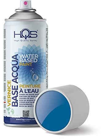 HQS Bomboletta di Vernice Spray 400ml Base Acqua Colori Ral (Ral 5017 Blu Traffico)