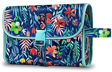 FINPAC Kulturbeutel, Grosse Kapazität Makeup Organizer Tasche Wasserresistente Reise Schminktasche Waschtasche Waschbeutel Kosmetiktasche zum Aufhängen für Damen Herren, offene Größe: 28 x 76,2 cm
