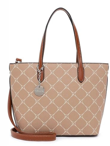 Tamaris Shopper TAS Anastasia 30106 Damen Handtaschen Karo sand/cognac 427