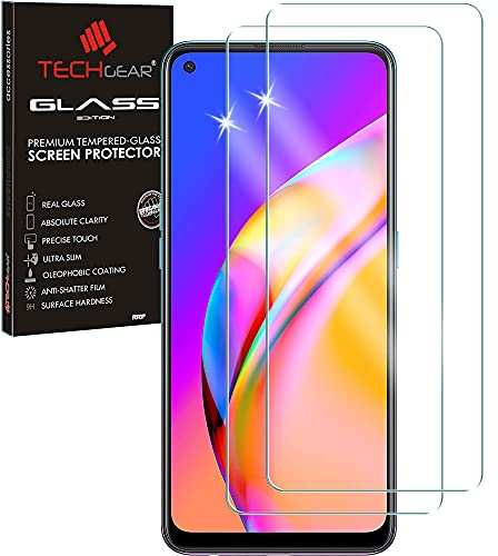 TECHGEAR 2 Pack of GLASS Edition for Oppo Reno 8 Lite 5G, Tempered Glass Screen Protectors Cover [2.5D Round Edge] [9H Hardness] [Crystal Clarity] [Scratch-Resistant] [No-Bubble]