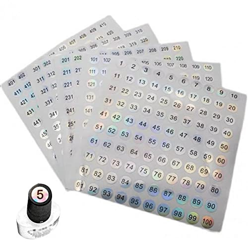 Haowul 1-500 Waterproof Digital Label Self-adhesive Number Sticker Nail Polish Tableware Scrapbooking Diy Craft Digital Label Stickers