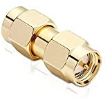Conecto SMA-Adapter: Kupplung zu Stecker mit Pin, Vergoldet - Zum Anschluss Ändern von Buchse auf Stecker