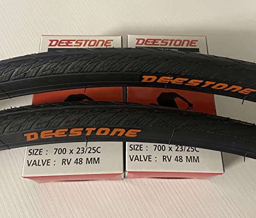 2 Copertoni 700 X 25C DEESTONE + 2 CAMERE d'Aria 700 x 25C (25-622) Deestone Corsa, Gravel Bike rigidi | Pneumatici Stradali in Gomma Bici…