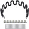 Antrader 40 cm Couchfeder-Reparatur-Set, 4er-Pack Polsterfeder-Clips für Möbel, Couch-Reparatur, inklusive Schrauben und Clips, schwarz