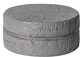 Cutfouwe Multifunktionaler Mülleimer Mit Deckel-Innenzylinder Aus Beton Und Metall - Φ11.5Cm X Höhe 5.5Cm,Grau