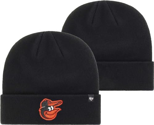 47 MLB Beanie-Mütze für Erwachsene, mit Bündchen und Bündchen, Team-Farbe, Einheitsgröße, Schwarz, Einheitsgr��e