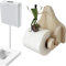 huoxi Derouleur Papier Toilette Murale, Porte-Papier Toilette Décoratif Créatif en Forme de Grenouille en Bois