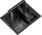 Fregadero de barra de cocina Fregadero oculto de acero inoxidable Invisible Pequeña ranura única con tapa Lavabo para lavar platos Fregaderos fáciles de limpiar (color: acero negro, tamaño: 42 *