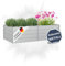 DELUKE Hochbeet für Garten Oskar Silber | 160x80x45cm | Verzinkter Stahl | Wetterfest | Gartenbeet Kräuterbeet Blumenbeet Beet hoch Frühbeet für Garten Gemüsebeet