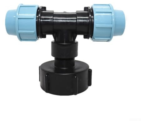 Connecteurs filetés S60X6 IBC, raccords de tuyaux d'eau 20/25/32 mm, adaptateur de réservoir IBC à trois voies (sortie en T 32 mm)