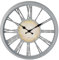 DIYZON Vintage Wanduhr 40 cm im Klassischen Stil, Römischen Ziffern, Moderne Uhr, Batteriebetrieben für Zuhause Geräuschlose, Nicht Tickende Uhren für Wohnzimmer Schlafzimmer Küchenwanduhr (Grau)