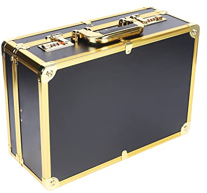 Friseur Werkzeugkoffer Barber Tragetasche Haarschneider Aufbewahrung Friseur Reiseorganizer Haarstyling Werkzeugbox (Gold)