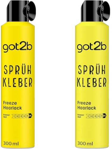 got2b Haarlack Sprüh Kleber Halt 6 (300 ml), 72 h Haarspray für ultra starke Haarstylings, ohne zu verkleben oder auszutrocknen, fixiert bis zur nächsten Haarwäsche (Packung mit 2)