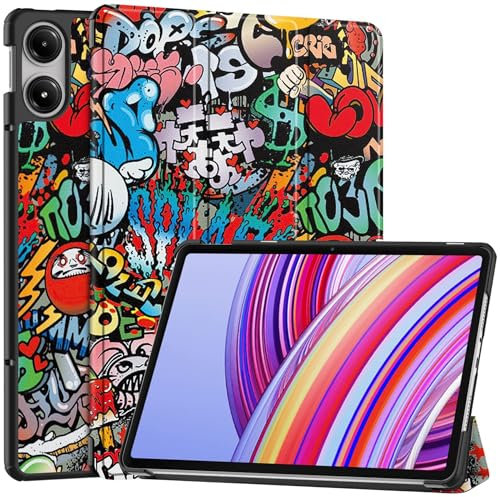 ANKILVAIXY Funda para tablet Xiaomi Redmi Pad Pro de 12.1 pulgadas 2024, soporte delgado de tres pliegues, carcasa trasera suave, encendido y apagado automático, protección, visualización, lectura