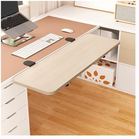 Desk Extender Tray, 90° Faltbare Keyboard Tray Plattform, Clamp-On Table Extender für Schreibtisch, Armlehne Unterstützung für Haus und Büro (Size : 52x24cm(20x9inch))