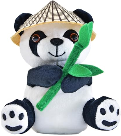 Kögler 76922 - Labertier Panda Bao Bao, ca. 14,5 cm groß, nachsprechende Plüschfigur mit Wiedergabefunktion, plappert Alles nach und bewegt Sich
