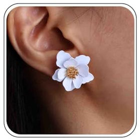 Boho Acrylic White Flower Earrings Pink Flower Stud Earrings Cz Pearl Flower Earrings Yellow Daisy Floral Earrings Wedding Statement Earrings Resin Orange Rose Earrings Jewelry for Women