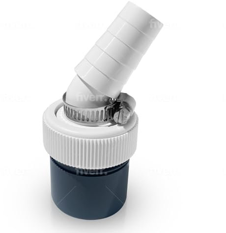 Waschmaschine Abfluss Adapter DN 40 - für den Geschirrspüler - Winkel Maschinenanschluss mit Eingangsstutzen von 19-24 mm und Abgang 40mm-Rohr mit Gewinde-