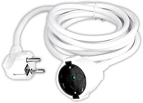 V-TAC Prolunga Elettrica Presa Schuko Spina Schuko da 5 Metri - Prolunga Cavo Elettrico per Casa, Ufficio, Negozio, Lavoro - Super Resistente - Carico Massimo 3680 Watt