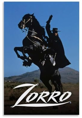 ijshndgn Zorro Poster, Vintage-Kunst, Raumdekoration, ästhetisch für Schlafzimmer, Wohnzimmer, Wände, ästhetisches Poster, 30 x 45 cm, ungerahmter Stil