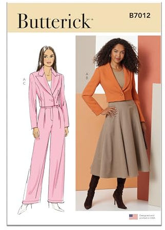 BUTTERICK Sewing Pattern B7012K5 Misses' Jacket, Skirt, and Trousers K5 (8-10-12-14-16)