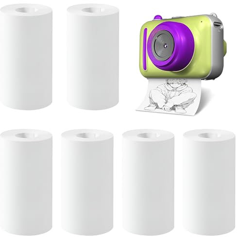 Thermopapier Kinderkamera, 6 Rollen 57mm Thermopapier,Druckerpapier Für Kinderkamera,Druckerpapier Für Kinderkamera,Kinderkamera Thermopapier Für Kinderkamera Sofortdruckkamera