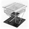 Barbecue D'extérieur Portable Pliable En Acier Inoxydable, Plate-forme De Combustion For Barbecue De Camping À Domicile, Brochettes De Barbecue, Support De Feu De Charbon De Bois