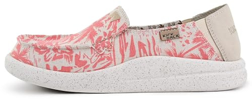 Kickback Mocassino Rizzo da Donna Scarpa Slip on Moc Toe Leggera - Look Rilassato per Tutto Il Giorno - Ortopedia in Schiuma Foderata in Pelle - Estate Casual