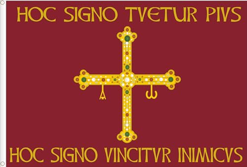 ESTANDARTE DEL REINO DE ASTURIAS. REINO ASTUR LEONES. REINO D´ASTURIES. SIGLOS VIII-X CALIDAD RASO PREMIUM. TAMAÑO GRANDE 150X90