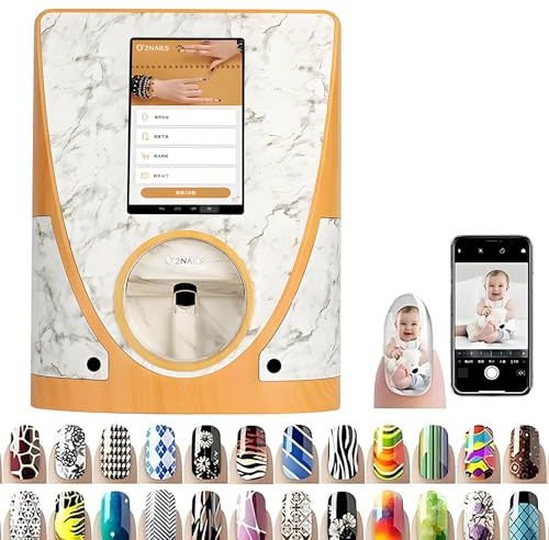 LZDOYY 3D Nail Art Printer Machine - Digital Nail Design Machine Printer Nail |Wireless & Automatic Nail Art Machine,30s Done,Support WiFi/DIY/USB