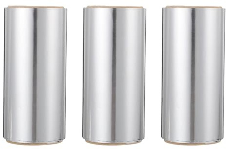 Veemoon Folie Dicke 50m Hervorhebungsfolie aus Aluminiumfolie 3 Rollen Vielseitig Einsetzbar für Haarfärbung und Nagelkunst im Friseursalon für Zuhause