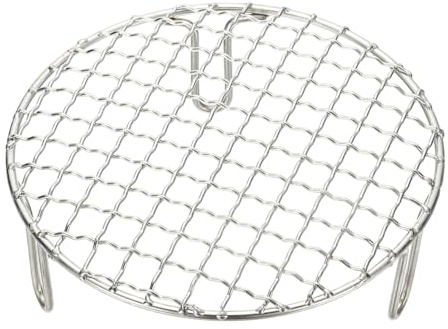 QUARKZMAN 6,5 Zoll Runder Backrost Edelstahl Einmachgitter Mit Füßen | Barbecue Grillrost Zum Backen Kühlen Dämpfen Kochgeschirr