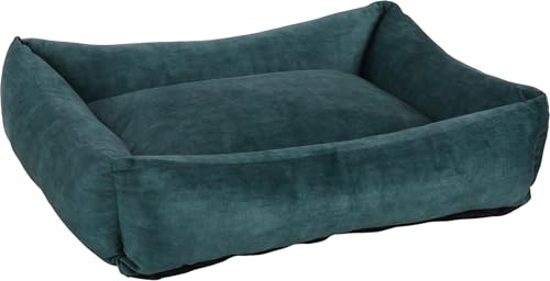 Flamingo hundebett - katzenbett - Bett Felize blau - rechteckiges Hundebett mit abnehmbarem Bezug - 80x67x22cm