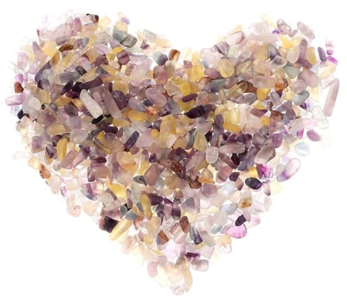 STOBAZA Fluorite Tumbled Chips Aquarium Gravel Small Rocks for Plants Natural Stone Versatile Use Drainage Improvement Home Decor 200g/pack