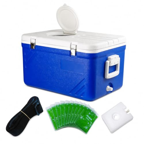 Yunhgft Frigo portatile e frigorifero portatile 50L/65L, contenitore scatola termica per campeggio, barbecue, pesca