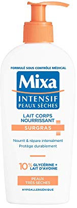 Mixa Intensif Peaux Sèches - Lait Corps Nourrissant Surgras pour Peaux Réactives à Sécheresse Sévère - 250 ml