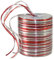 Präsent Raffia Pearl-Multicolour Bastband rot/Silber/Bordeaux, 50 m metallic Dekoband, Verzieren & Basteln, Geschenkband für feierliche Anlässe