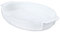 Pyrex Piatto Ovale in GRESSO di Dimensioni 25X18CM Bianco SIGNATURA, Porcellana