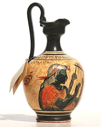 Keramikvase, Keramik, griechischer Gott Apollo, 17 cm