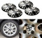 Xotic Tech Radkappen, Union Jack, UK-Flagge, kompatibel mit Mini Coopers R50 R51 R52 R53 R55 R56 R57 R58 R59 R60 R61 F55 F56 etc. (Schwarz/Grau)