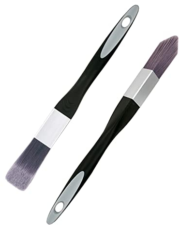 ROLLINGDOG Cutting in Paint Brush - 2PC Small Paint Brushes for Decorating,Precision Painting,Corner Painting,Leaving A Straight Edge