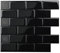 Smart Tiles Credence Adhesive pour Cuisine - Subway Noir, Carrelage Adhesif Mural salle de bain 3D, 10 Stickers Muraux (27.81x24.64 cm), Autocollant Carreaux Adhesif fabriqué au Canada, facile à poser