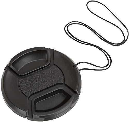 AIHG Universal Center Pinch Snap-on Front Lens Cap 40.5mm 46mm 49mm 52mm 55mm 58mm 62mm 67mm 72mm 77mm 82mm for choose For Canon Nikon Sony Pentax Olympus Fuji Camera with String (58mm)